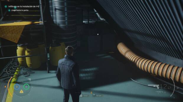 007 First Light - La ola del futuro; ubicaci�n del Unter de rosas al entrar en la garita, a la derecha del andamio por donde se contin�a