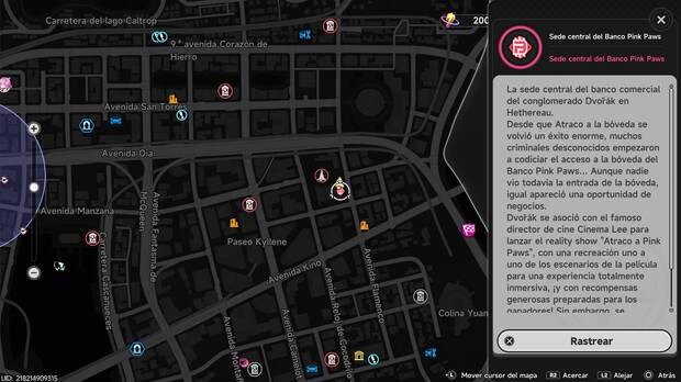 Neverness to Everness - Ubicaci�n en el mapa de la caja fuerte secreta de la Sede central del Banco Pink Paws