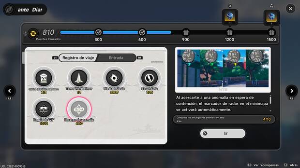 Neverness to Everness - Reclamar dados fabricados como recompensas de exploración del mapa