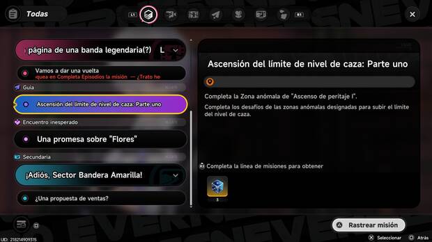Neverness to Everness - Completar misiones de Ascenso para aumentar el l�mite de nivel de caza
