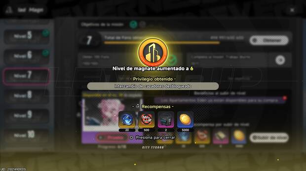Neverness to Everness - C�mo subir r�pido el nivel de magnate de la ciudad