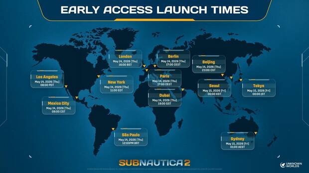 fecha y hora de lanzamiento de Subnautica 2 en Steam, Xbox y Game Pass