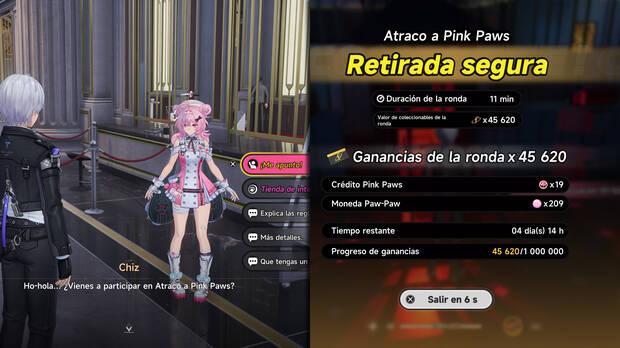 Neverness to Everness - Realizar atracos con �xito al banco Pink Paws para ganar Fons