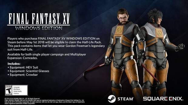 Vstete de Gordon Freeman gracias al incentivo de Final Fantasy XV en PC Imagen 2