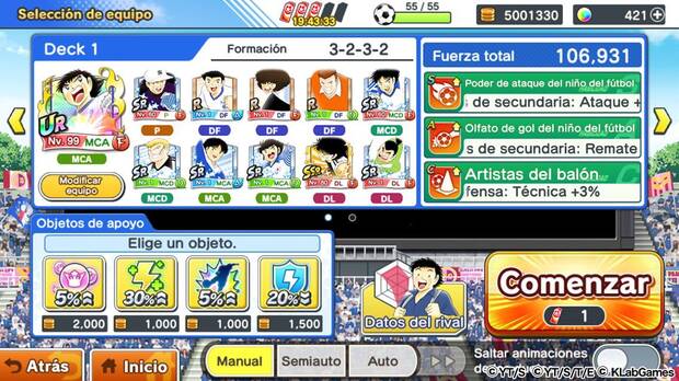 Es un juego profundamente táctico, y al igual que en los títulos de cartas coleccionables, debemos confeccionar una plantilla equilibrada.