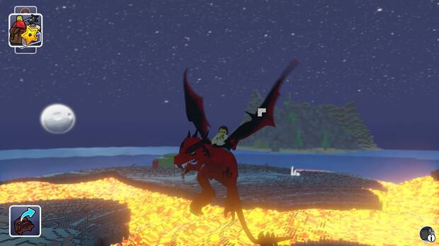 Montar en un dragón y arrasar con todo es de lo más divertido que podemos hacer ahora mismo en 'LEGO Worlds'.
