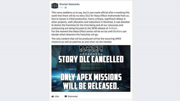 Los DLC de la historia de Mass Effect: Andromeda se habran cancelado Imagen 2