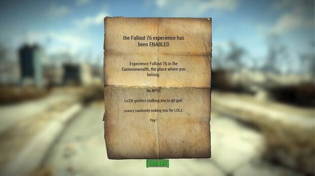 Así es el mod de Fallout 76 para Fallout 4 Imagen 2