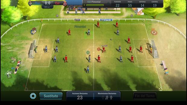 En el terreno de juego 'Football, Tactics & Glory' se convierte en un título de estrategia por turnos similar a 'XCOM' aunque con mecánicas más sencillas.