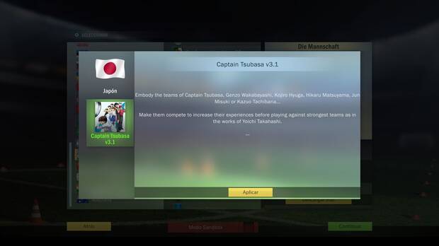 Gracias a los mods podremos disputar ligas reales e incluso tomar el control de los equipos de Oliver y Benji.