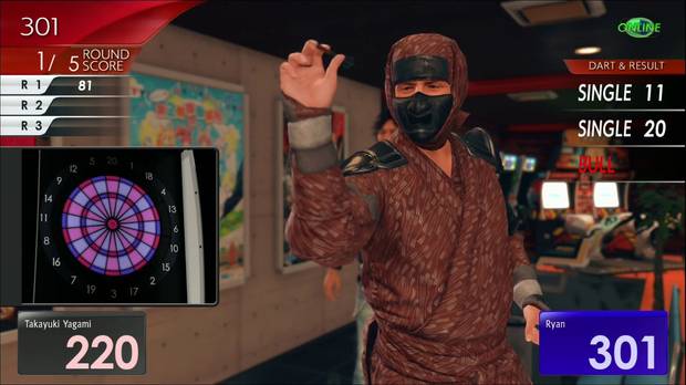 ¿Echarnos una partidita a los dardos con un ninja? Aquí cualquier cosa es posible.