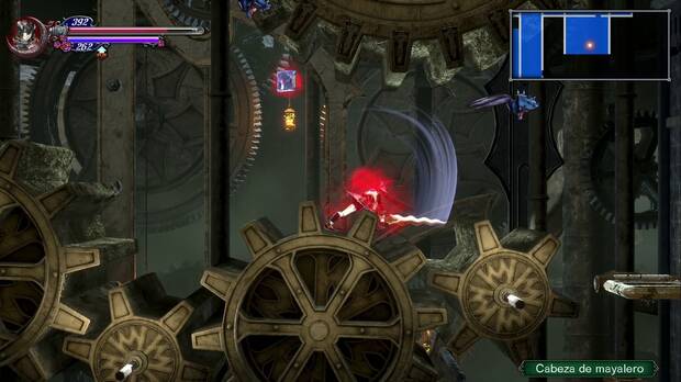 La aventura está plagada de referencias y guiños a 'Castlevania'. Y sí, tampoco faltará la habitual torre con engranajes y monstruos equivalentes a las molestas cabezas de medusa.
