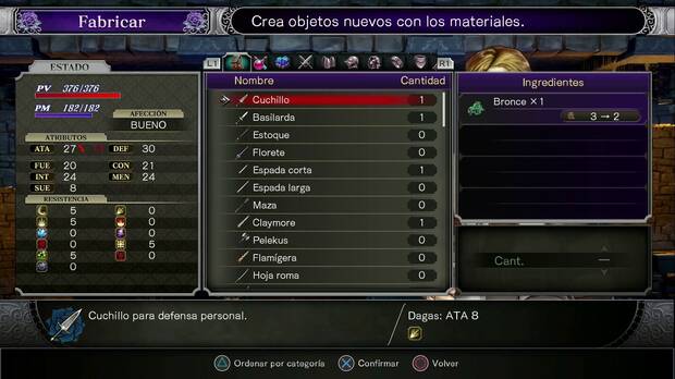 Existe un completísimo e intuitivo sistema de alquimia con el que podremos crear multitud de objetos y platos de comida.
