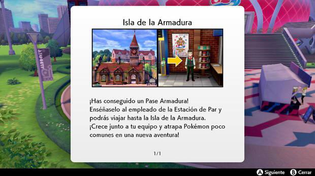 Pokémon Espada y Escudo - Acceso a la Isla de la Armadura