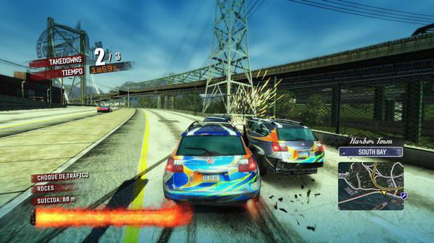 ‘Burnout Paradise’, como muchos de sus contemporáneos, pecaba de usar ese innecesario filtro amarillo que tan de moda estaba en la época.