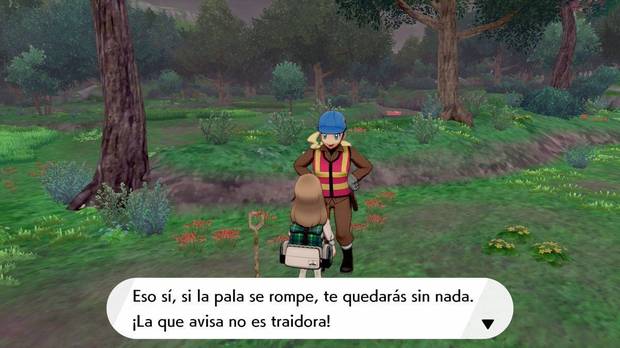 Pokémon La Isla de la Armadura: Conseguir Duralium cavando con la Señora Pozuelo