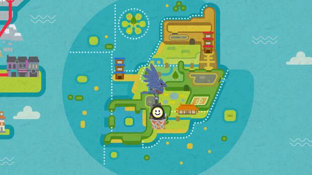 Nada mejor que un mapa para que os hag�is una idea del tama�o de la isla. Por todas las zonas que est�n en azul oscuro podemos ir con nuestra bici Rotom en Modo acu�tico.