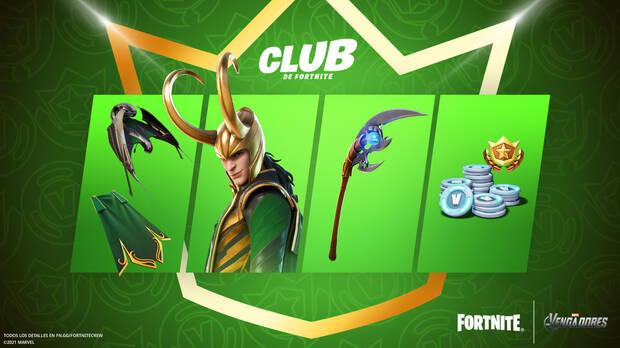 Loki, la nueva skin del Club Fortnite en julio de 2021 - Contenidos