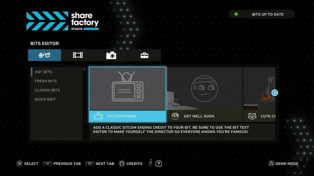 Bits en Share Factory Studio nueva funcin de PS5