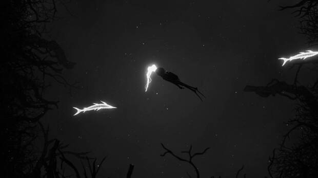 Para poseer a una criatura marina sólo tenemos que dejar pulsado un botón y dirigir el haz de luz que sale de nuestra escafandra como si moviéramos un cursor.