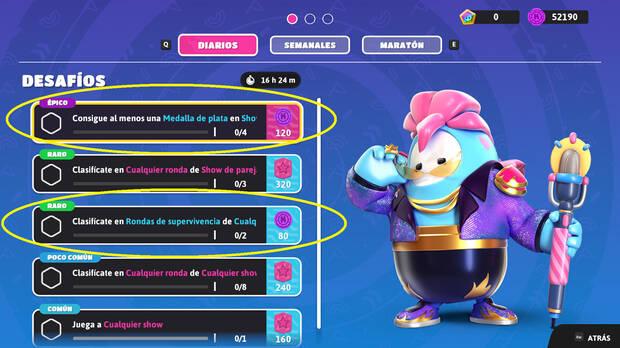 Fall Guys - Completa desafíos diarios para ganar elogios gratis