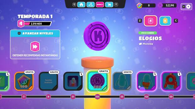 Fall Guys - Recibe elogios gratis en las recompensas del pase de temporada