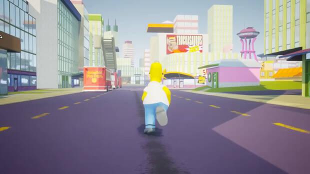 Captura del remake fan de The Simpsons Hit and Run.