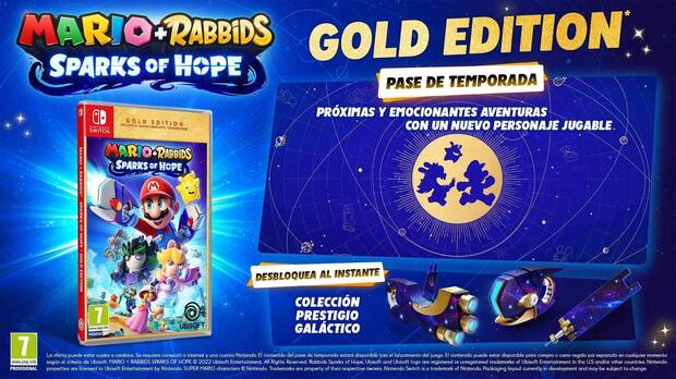 Gold Edition de Mario + Rabbids Sparks of Hope.