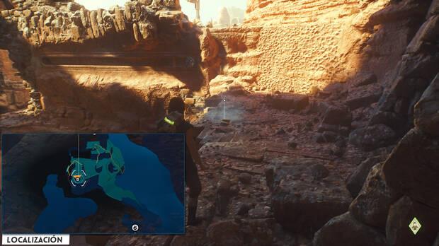Star Wars Jedi: Survivor - Localización del banco de datos 46 en Camino de la restauración de Jedha