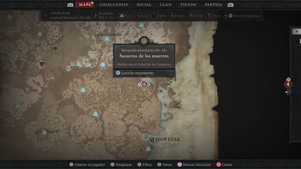 Diablo 4 - Localización del árbol de los susurros y cómo desbloquearlo