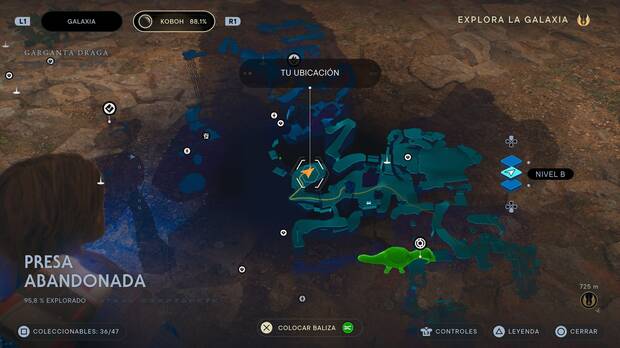Star Wars Jedi: Survivor - Localización en el mapa del enemigo legendario Matriarca Gorocco