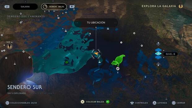 Star Wars Jedi: Survivor - Localización en el mapa del enemigo legendario Beetu Deetu