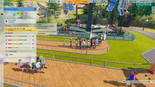 Si eres un mani�tico de los detalles, puedes analizar las necesidades de una familia en concreto y su estado de �nimo. A m�s felicidad, m�s consumo en el parque.