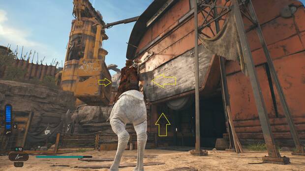 Star Wars Jedi: Survivor - Subir a la parte superior del granero de Cordillera de la Cosecha