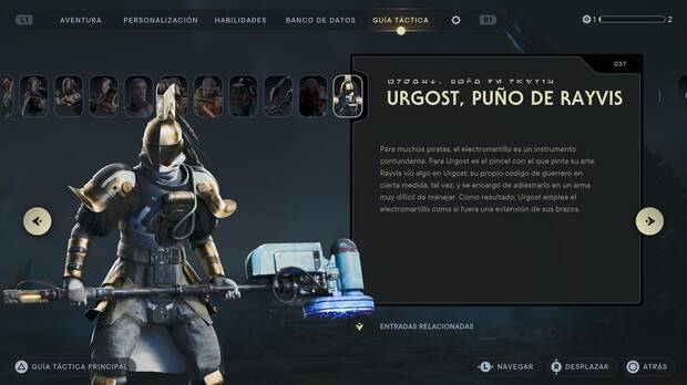 Star Wars Jedi: Survivor - Escáner del enemigo Urgost, Puño de Rayvis