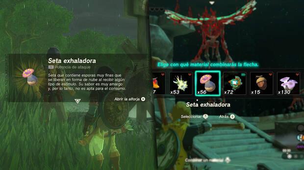 Zelda: Tears of the Kingdom - Cómo cegar a los enemigos con setas exhaladoras