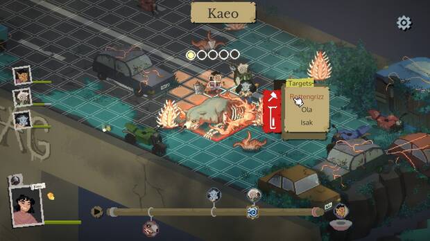 Algunas de las habilidades de Kaeo van rellenando una barra de furia para golpear más fuerte.