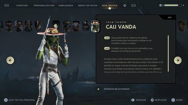 Star Wars Jedi: Survivor - Escáner del enemigo Caij Vanda