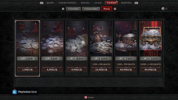 Diablo 4 - Precios del Platino