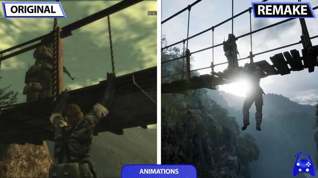 Comparativa Metal Gear Solid Delta: Snake Eater con el juego original