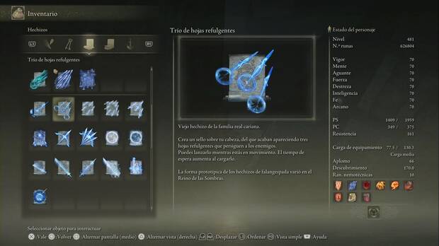 Elden Ring: Shadow of the Erdtree - Trío de hojas refulgentes