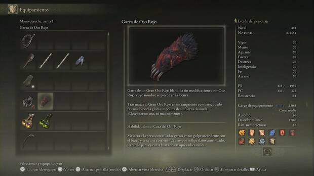 Elden Ring: Shadow of the Erdtree - Garra de Oso Rojo