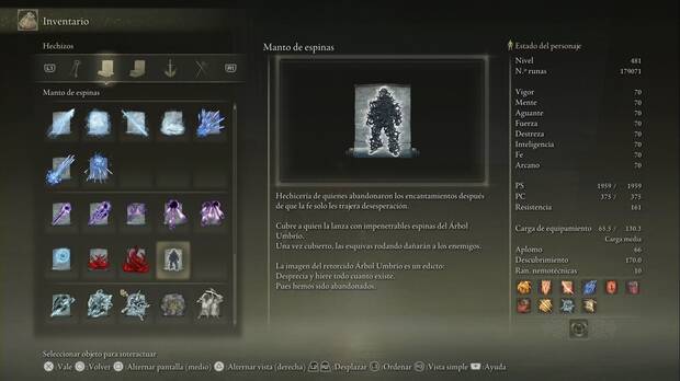 Elden Ring: Shadow of the Erdtree - Manto de espinas