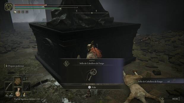 Elden Ring: Shadow of the Erdtree - Fortaleza Sombra: ubicacin del Sello del Caballero de Fuego en el distrito inundado de la Fortaleza Sombra