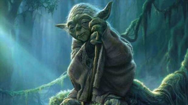El maestro Yoda exiliado en Dagobah