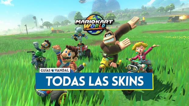 Guía de Mario Kart World - Todas las skins, trajes y atuendos y cómo conseguirlos