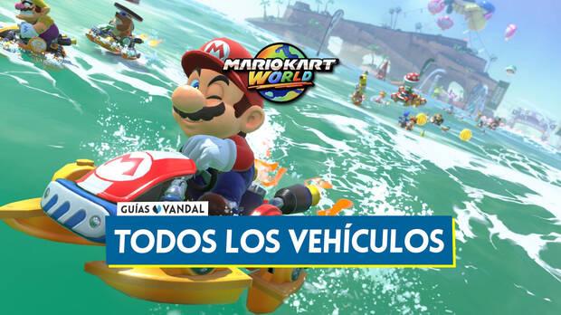 Guía de Mario Kart World - Todos los tipos de vehículos y cómo desbloquearlos