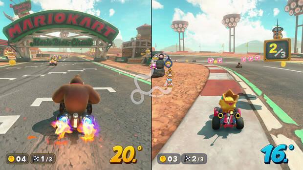 La pantalla dividida está presente en Mario Kart World para todas las modalidades menos el modo libre.