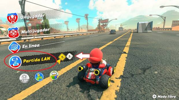 Mario Kart World - Cómo activar el modo LAN oculto en el menú principal