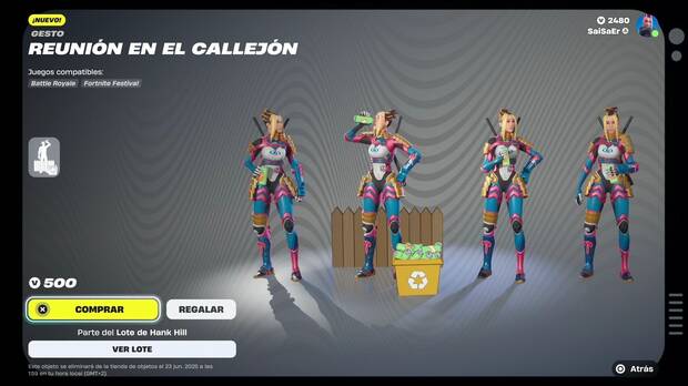 Fortnite Battle Royale - Gesto Reunión en el Callejón inspirado en la intro de King of the Hill